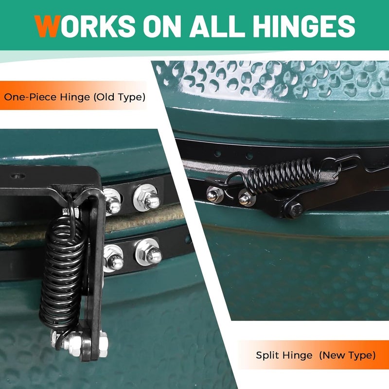 Vankey Hinge Springs for Big Size Green Egg, 304 Stainless Steel Lid Springs Accessories, Spring Assist Band Large for Lagre & XLarge Green Egg Replacement Parts - Image 4